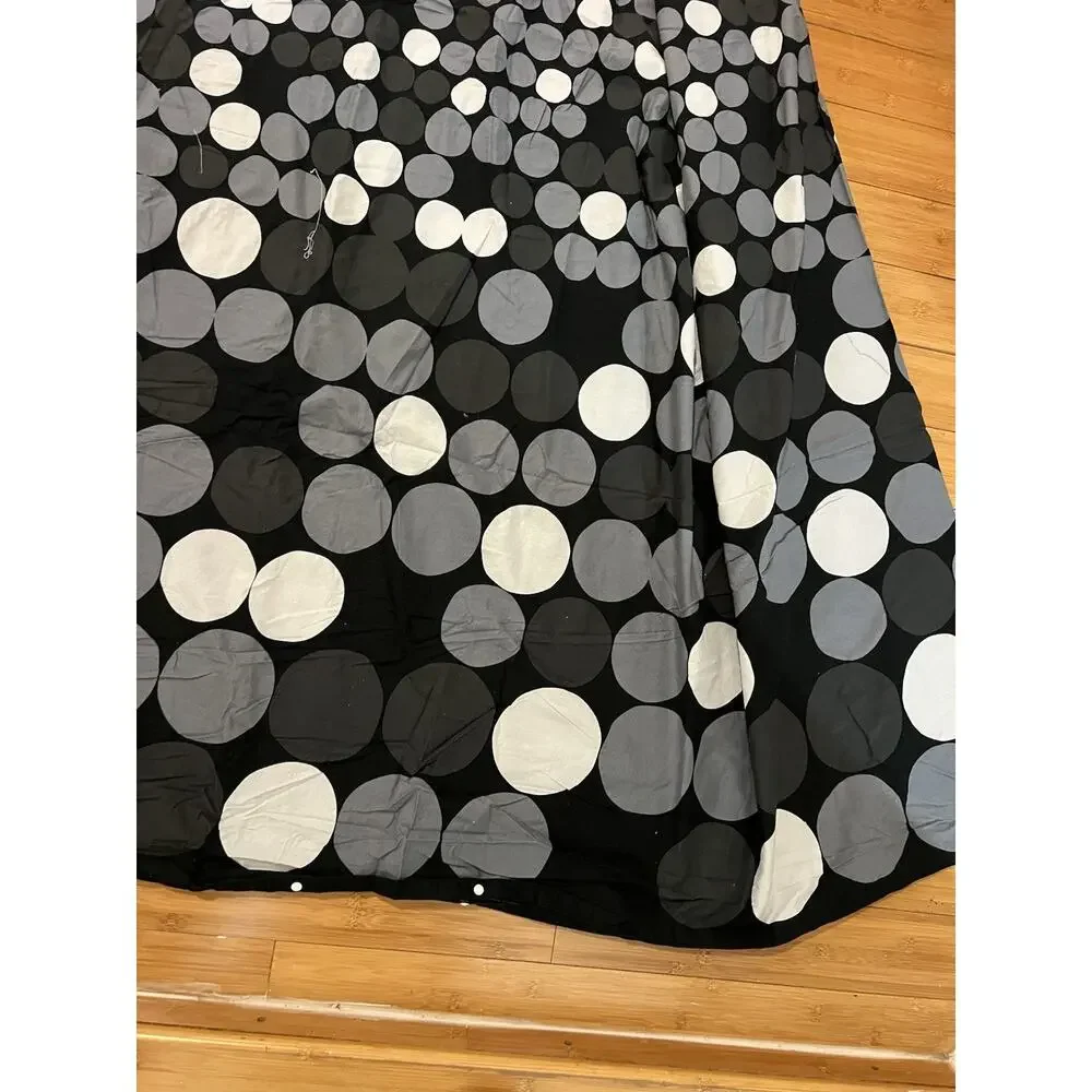 Vintage IKEA SMORBOLL Duvet Cover Full size Black Gray Polka Dots New NWOP